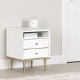 thumbnail image 1 of Table de chevet 2 tiroirs pour Enfants, fini Blanc solide, collection Dylane de Meubles South Shore, 1 of 13