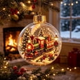 thumbnail image 4 of Glowing Christmas Story Ornament, Light-Up Mini Christmas Scene with Warm LED Light, Clear Ball Hanging Decoration for Christmas Tree, Home, Mantel and Party Decor, 4 of 7