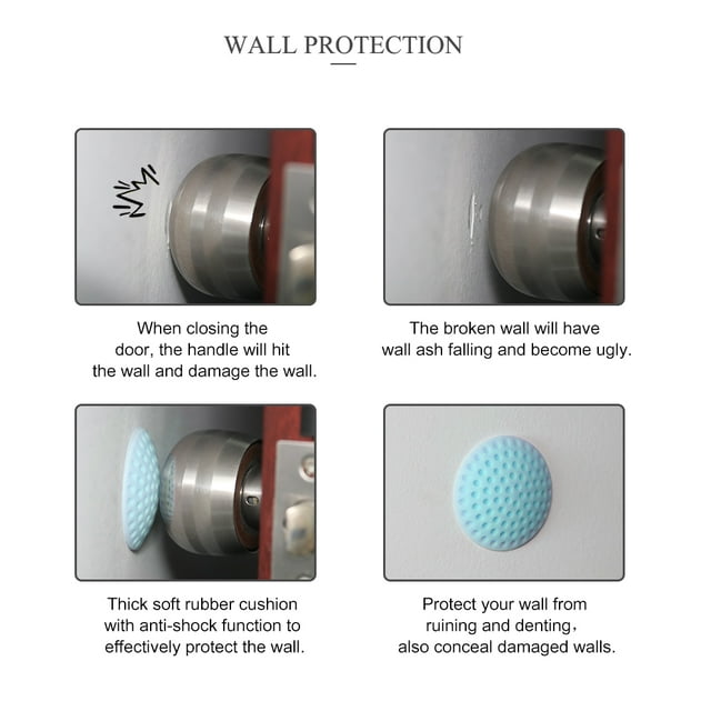 Furniture Crash Pad Wall Thickening Shockproof Mat Door Wall Stick Golf Modelling Rubber Pad Handle Door Lock Protective Pad