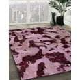 thumbnail image 2 of Ahgly Company Indoor Rectangle Abstract Plum Purple Oriental Area Rugs, 7' x 9', 2 of 6