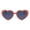 Red, variant on Funny Oversized Heart Shape Sunglasses, Novelty Party Eyeglasses Frame for Adult Selfie Props, Cute Humorous Costume Accessory for Halloween Themed Party Cosplay, Photo Booth Fun , 1 Pair of Glasses