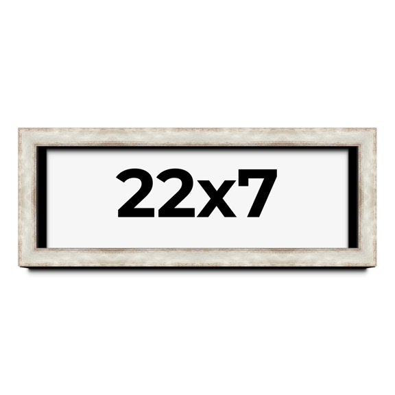22x7 Shadow Box Frame Silver | 1.625 Inches Deep Real Wood Contemporary Shadowbox Display Frame |