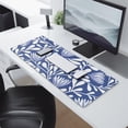 thumbnail image 2 of Long Mouse Pads for Desk,Blue Floral and Leaf Pattern Desk Mats on Top Of Desks, Desk Mouse Pad Extra Large with 3mm Non-Slip Base and Stitched Edge for Gaming,Office,Work,Home 31.5"x11.8", 2 of 6