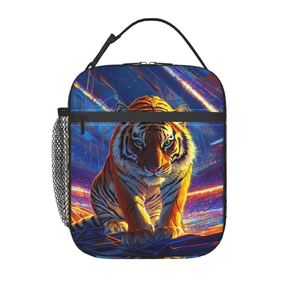 Tiger Lunch Box Reusable Portable Lunch Bag Tote Bag for Work Picnic Hiking