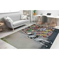 thumbnail image 3 of Man Cave Rugs, Modern Rugs, Entryway Rug, Banksy Rug, Banksy Colorful Graffiti Rugs, Abstract Rugs, Easy to Clean Rugs, Outdoor Rug, 3.3'x9.2' - 100x280 cm, 3 of 8