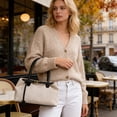 thumbnail image 1 of Fufafayo Commuter Tote Bag For Women, Large Capacity Shoulder Bag, Versatile Underarm Purse For Daily Use, Fall Winter Handbag For Work Travel Study, 1 of 6