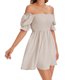 thumbnail image 4 of Vestido De Las Señoras Vestido de mujer sin espalda con cordones y manga farol elegante para fiesta (blanco XL) Ygjytge para Mujer Blanco T S, 4 of 8