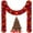 Multicolor, Red, variant on 16.4ft Christmas Prelit Tinsel Garland with 16.4ft 50 LED Lights Hanging Garland with Light Xmas Foil Garland for Tree Wedding Party Decoration(Warm White, Green)