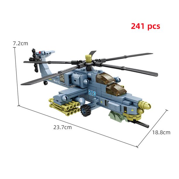Helicópteros SWAT del ejército militar, modelo de avión, bloques de construcción, avión de combate, bombardero, policía de EE. UU., juguetes para niños, 2023