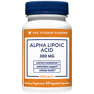 Alpha Lipoic Acid 300mg, Natural Antioxidant Formula to Support Glucose Metabolism  Promotes Healthy Blood Sugar, ALA Fights Free Radicals, Gluten  Dairy Free (60 Capsules) by The Vitamin Shoppe