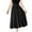 Black, variant on Sngxgn Solid Stretchy Cotton High Waist A-line Flared Casual Skater Mini Skirt(Black,One Size)