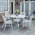 thumbnail image 2 of Homestyles Capri Aluminum 5 Piece Outdoor Dining Set in White, 2 of 7