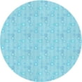 thumbnail image 1 of Ahgly Company Machine Washable Indoor Round Transitional Tron Blue Area Rugs, 7' Round, 1 of 7