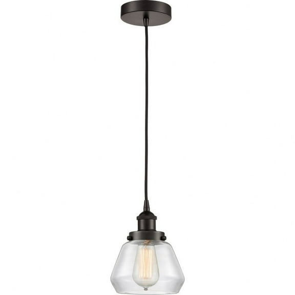 616-1PH-OB-G172-LED-Innovations Lighting-Fulton - 1 Light Mini Pendant In Industrial Style-10 Inches Tall and 7 Inches Wide Oil Rubbed Bronze Clear