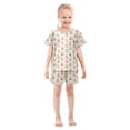 thumbnail image 4 of Summer Short Sleeve Pajama Sets Monkey Patterns Sleepwear Nighty 95% Cotton (5-14Y), 4 of 7