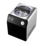 KFFKFF Upright Automatic Ice Cream Maker with Built-in Compressor, 2 Quart Capacity, Stainless Steel Electric Sorbet and Yogurt Machine, 4 Modes with Digital Display and Timer