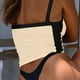 thumbnail image 3 of Chaleco sin espalda ajustado con tirantes en contraste para mujer - Top corto sin mangas con cuello en V sexy, 3 of 6