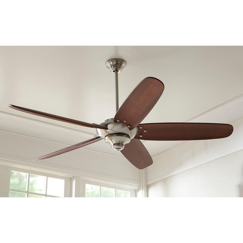 Home Decorators Collection Altura DC 68" Polished Nickel Ceiling Fan w/Remote 