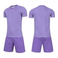 thumbnail image 2 of IFNWSV Girls Athletic Sets 2 Piece Short Sleeve Round Neck Thin and Breathable Top and Shorts with Pocket Set Purple 4-5 Years, 2 of 7