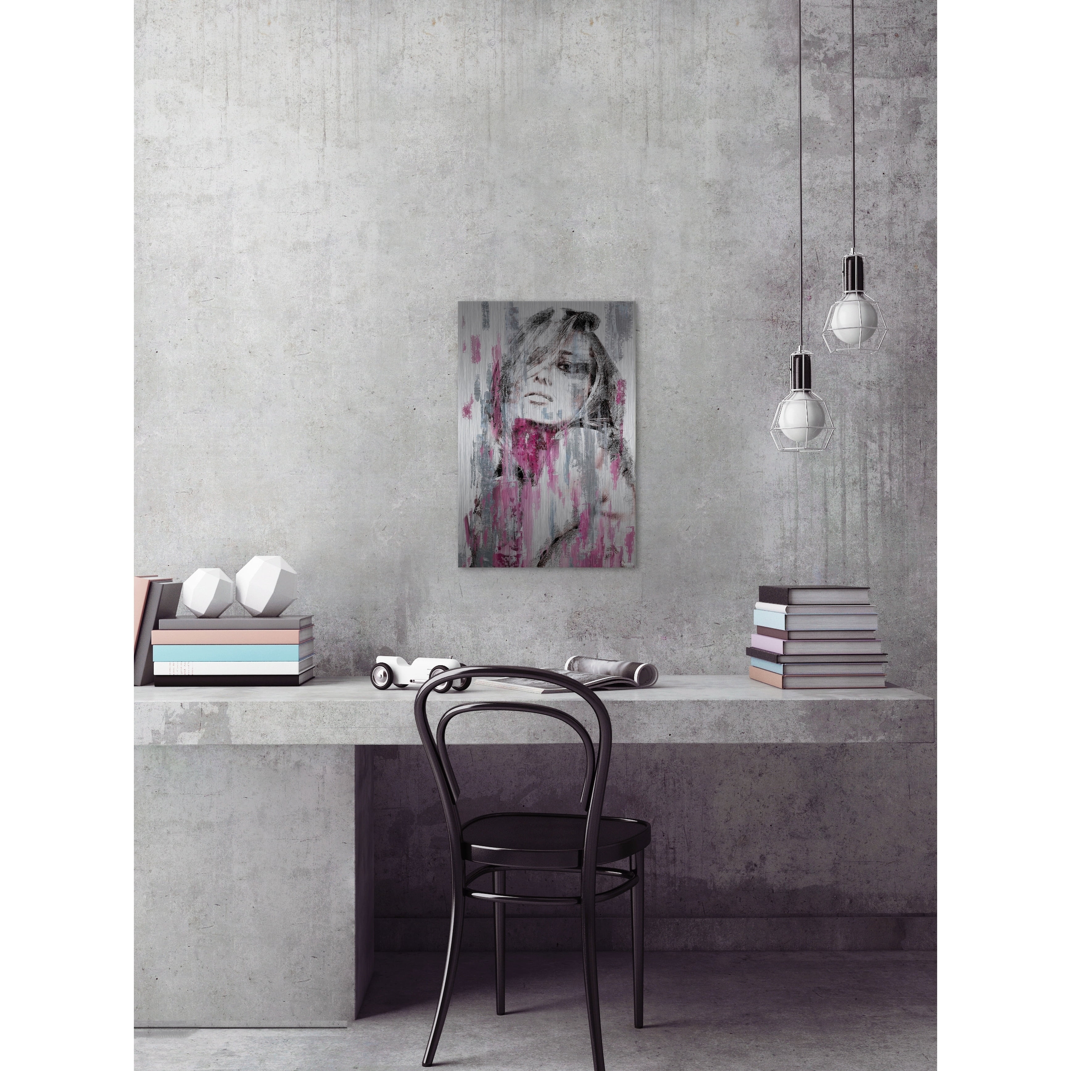 Marmont Hill "Hello Beauty" Painting Print on Brushed Aluminum