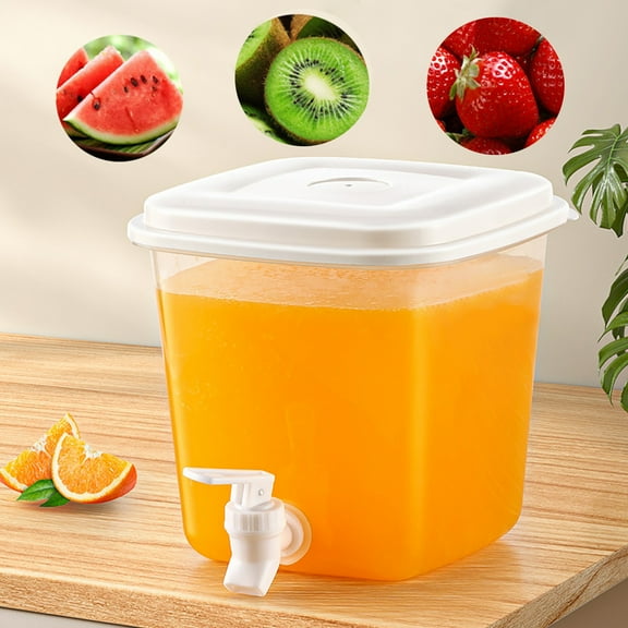 Sunjoy Tech 3.5L Drink Dispenser Fridge Beverage Liquid Container with Spigot Cold Water Pitcher for Home Party Outdoor