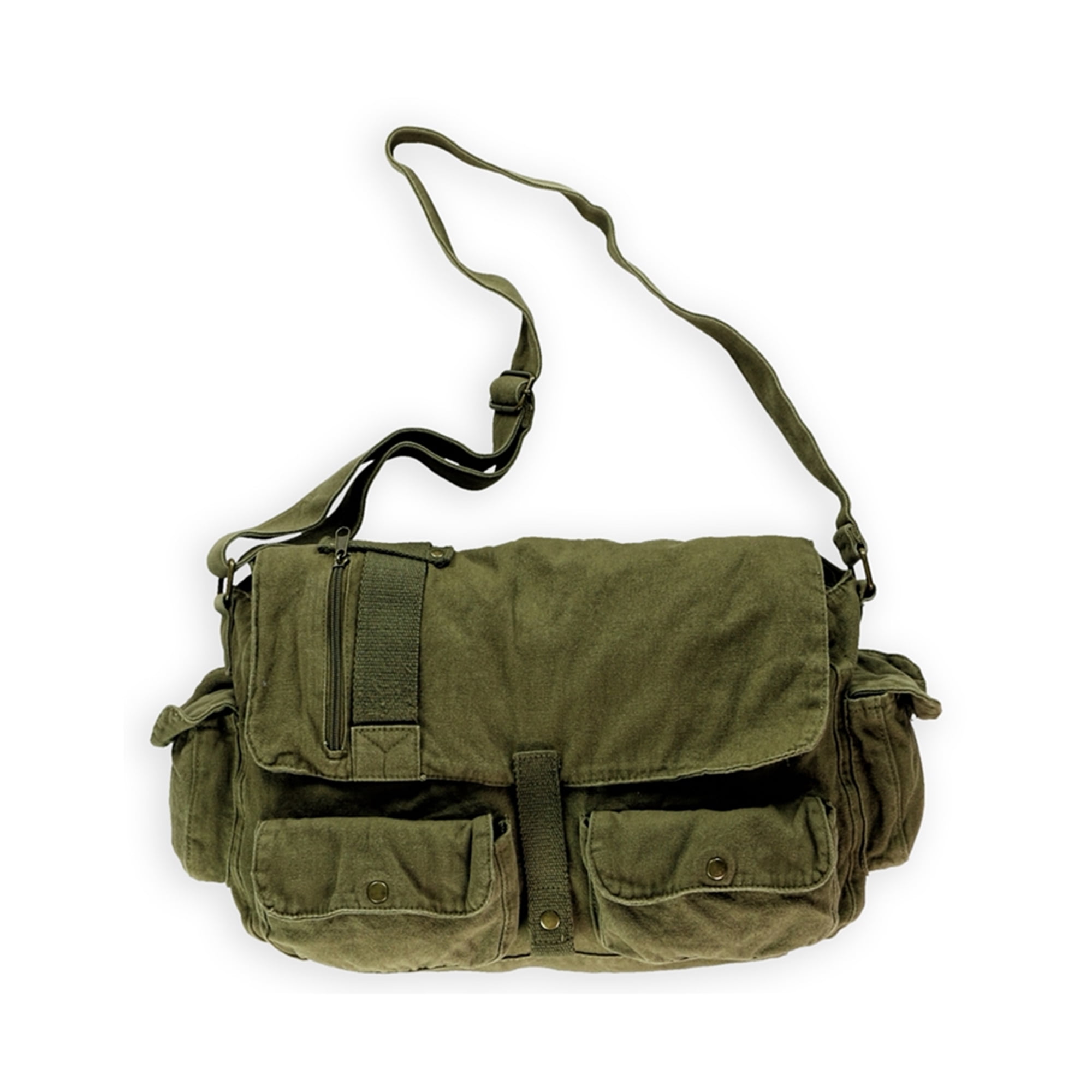 American Eagle Outfitters Unisex Military Messenger Bag verde