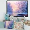 thumbnail image 2 of Designart 'The River Original With Winter Landscape' Lake House Framed Canvas Wall Art Print, 2 of 5