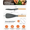 thumbnail image 2 of Nonstick, BPA-Free Matte Silicone Cooking Spoon with Wood Handle, 2 of 7