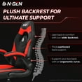 thumbnail image 2 of N-GEN Red Gaming Chair, Flip-up Armrest Computer Chair Ergonomic Office Chair PU Leather Desk Chair Executive Adjustable Swivel Task Chair, 2 of 8