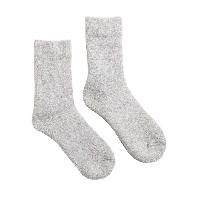 Minnieouse 1 par de calcetines de invierno para clima frío, calcetería térmica de Color sólido, calentador de pies, ropa cómoda transpirable, Medias Gris claro Mujeres