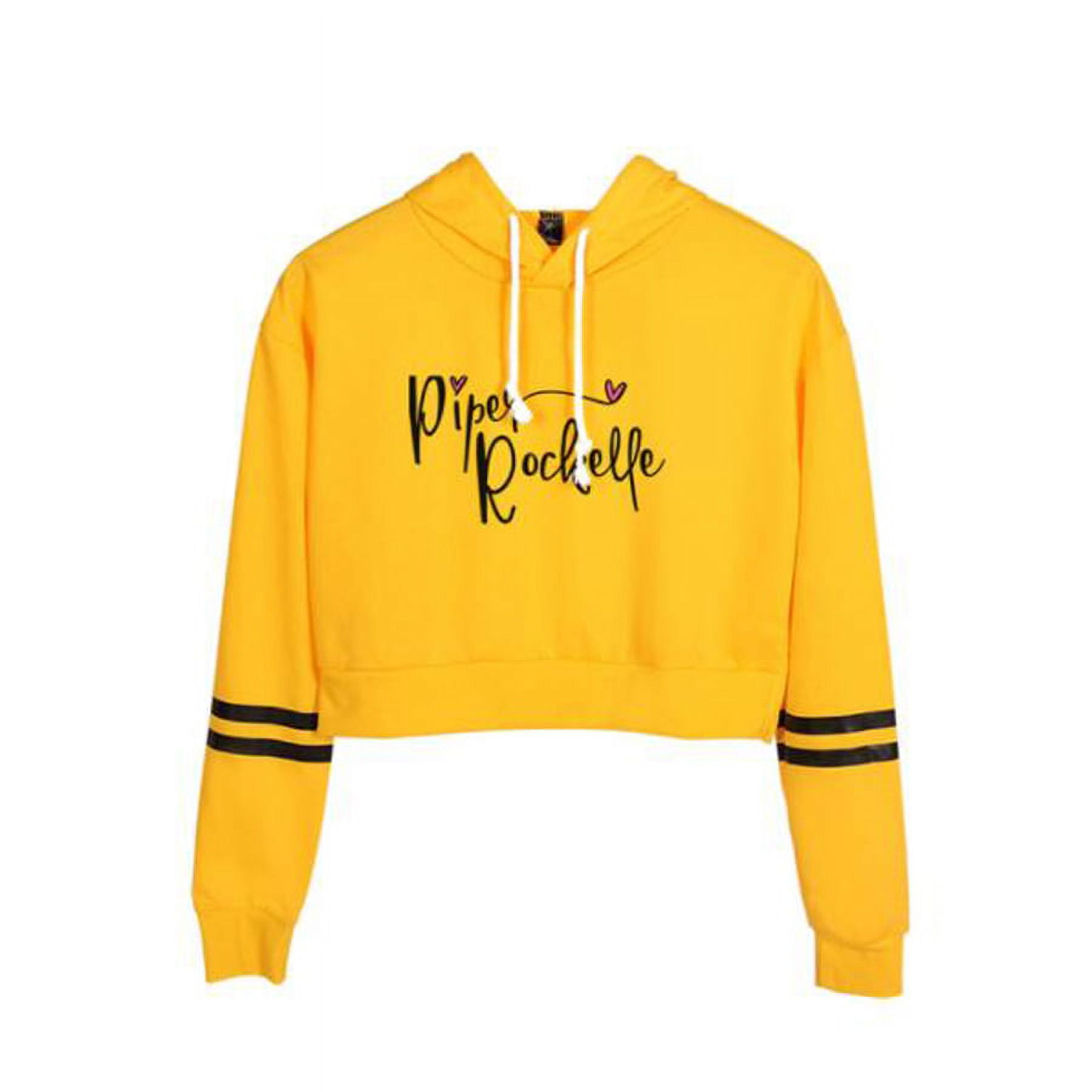 Yellow hoodie hot sale crop top