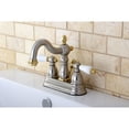thumbnail image 2 of Kingston Brass KB1609PL Heritage 4 in. Centerset Bathroom Faucet, Brushed Nickel/Polished Brass, 2 of 4