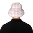 thumbnail image 3 of Balery Pink Checkboard Sun Hats for Men Women Bucket Hat UPF 50+ Buckey Hat Boonie Hat Foldable UV Protection Hiking Beach Fishing Summer, 3 of 9