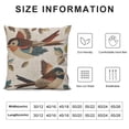 thumbnail image 6 of Acheng Throw Pillow Covers Cartoon Fly Sparrow  Square  Sofa Pillow Covers Cute Brown Feathers Animal Birdie Freedom Wildlife Natural Freedom Cushion Cases For Home Couch Bed Decor 2pcs White, 6 of 6
