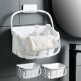 thumbnail image 1 of Cesta de Ducha de Plástico con Ganchos Organizador Multiusos para Baño, Gris MNFD, 1 of 7