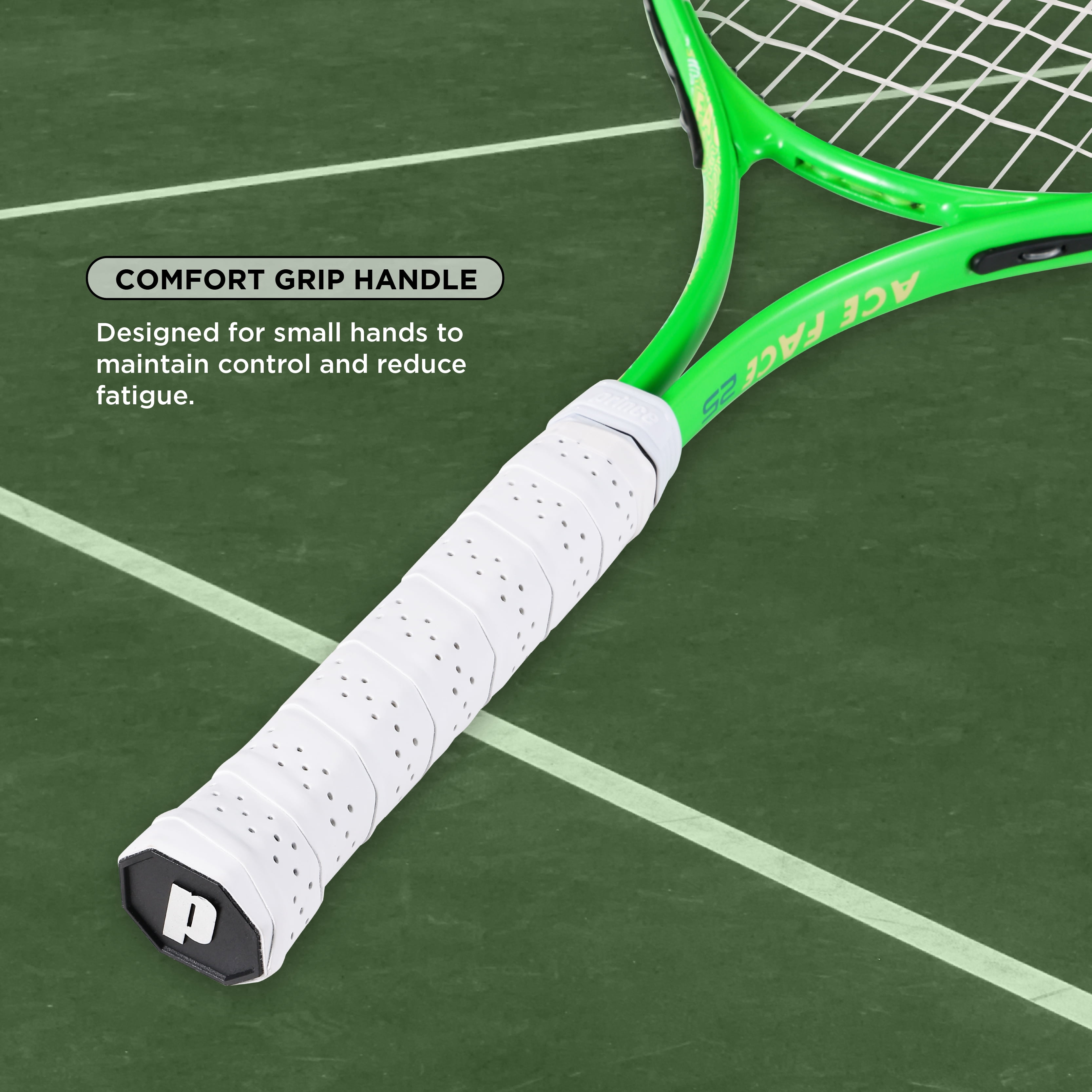 Prince 25” Youth Tennis Racket Starter Set – Junior Tennis Racquet with Carry Case & 2 Tennis Balls, Lightweight Green Kids Tennis Set