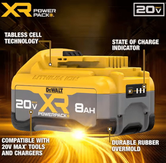 DEWALT 20 -Volt 2 -Pack Lithium-ion (8 Ah 8 Ah Battery and Charger) DCB2108-2C