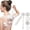 Milk White, variant on Electric Body Brush Back Scrubber for Shower, Waterproof Long Dual Handle Power Body Scrubber with 3 Heads, Rechargeable Bath Brush & 2 Speeds, for Cleansing, Exfoliating and Massaging Skin