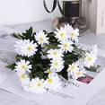 thumbnail image 3 of 1 PCS Artificial Silk Daisy Flower Bouquet for Home Table Centerpieces Arrangement Decoration, White, 3 of 7