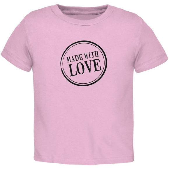 Valentine's Day - Made With Love Light Pink Toddler T-Shirt