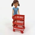 thumbnail image 2 of KAKOWELY Adorno de carrito de almacenamiento simulado para minicasas, modelo de estantería de almacenamiento con carrito móvil, 2 of 4