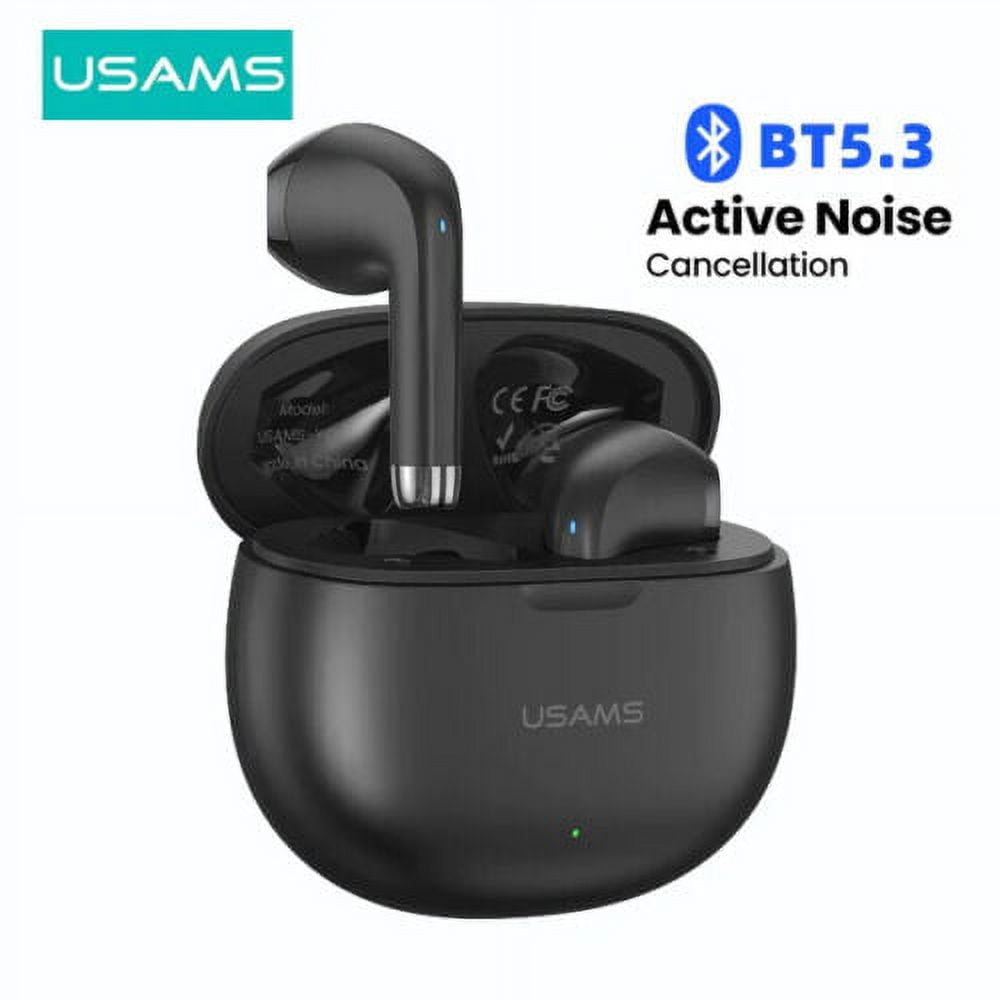 for Samsung Galaxy A12 Wireless Earbuds Bluetooth 5.3 Headphones with Charging Case,Wireless Earphones with Noise Cancelling Mic,IPX4 Waterproof Earphones,Touch Control - Black
