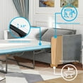 thumbnail image 4 of Mixoy Pull Out Sofa Bed, Loveseat Sleeper Sofa Bed with Memory Foam Mattress, 2-in-1 Pull Out Couch for Living Room/Small Spaces (Queen, Grey), 4 of 7