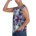 thumbnail image 3 of Picia Purple Marble Texture mens Cotton Tank Undershirts , Moisture-wicking Ribbed Tanks, Lightweight Cotton Tank Undershirts-XX-Large, 3 of 8