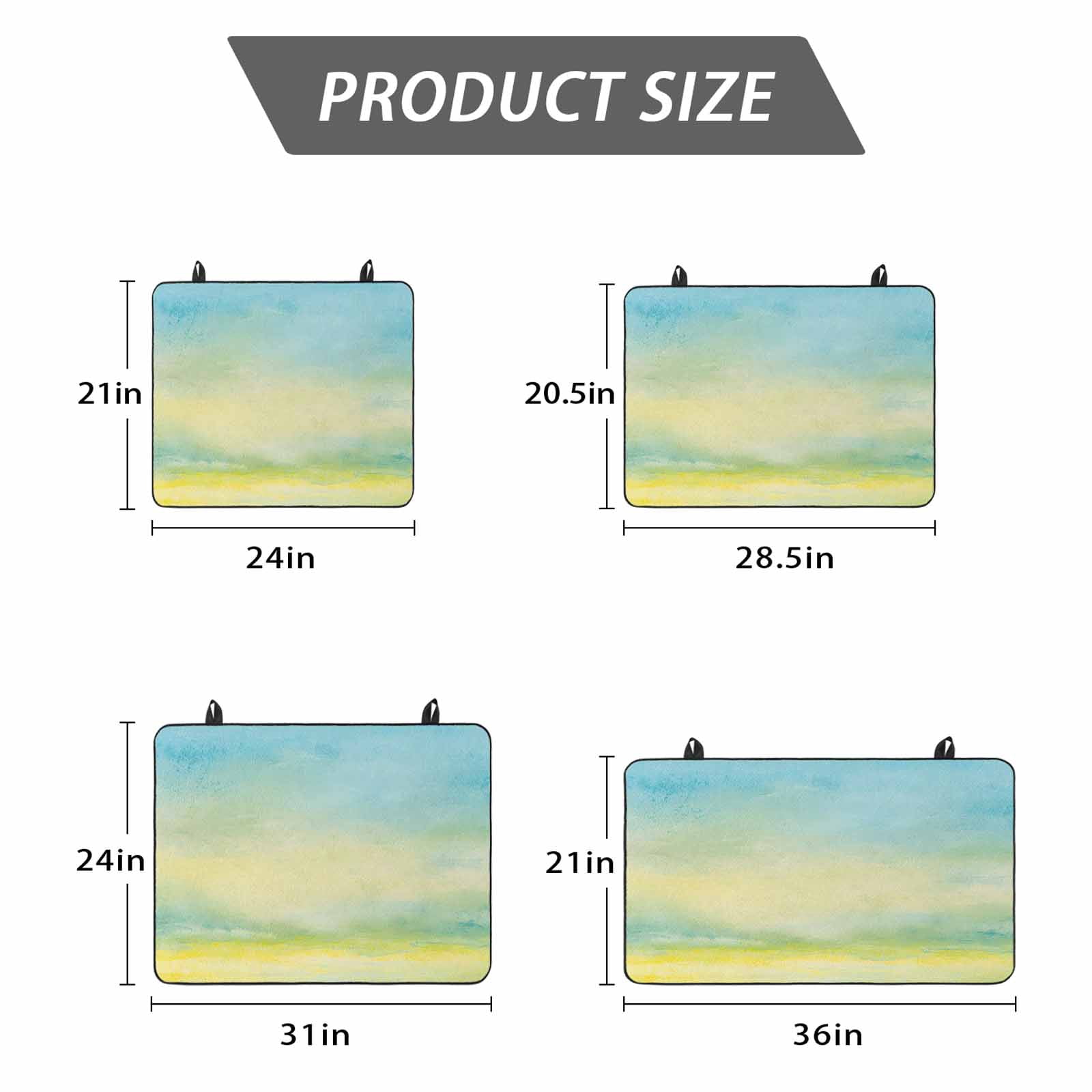 Turquoise Blue Ombre Stove Top Cover for Electric Stove, Heat-proof & Non Slip Glass Top Stove Cover Protector, Abstract Modern Art Oil Painting Kitchen Flat Cooktop Rubber Mat 24x21 Inches