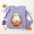 thumbnail image 5 of Tusihei Women Halloween Long Sleeve Cute Graphic Casual Pullover Tops Sweater Fall Winter Outfits, Purple M, 5 of 5