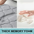 thumbnail image 4 of Buganda Memory Foam Bathroom Rugs, Ultra Soft and Absorbent Bath Mat, Thick Bath Rug for Bathroom Floor, 24x16, Grey, 4 of 9