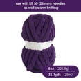thumbnail image 2 of Chenilla gruesa para tejer a ganchillo, color morado oscuro, de Yarn HOMBYS, 8 x 227 g, 2 of 9