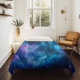 thumbnail image 4 of Starry Sky Large Tapestry for Bedroom Wall Hanging Tapestry,Modern Rustic Blue Purple Ombre Star Night Ceiling Backdrop Tapestries Poster Blanket Wall Decor for Teens Room Living Room Dorm 100" x 59", 4 of 8