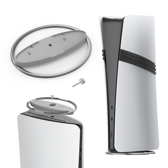 JYS Support Vertical Universel pour PS5 Pro/PS5 Slim - Base Circulaire en Métal Robuste pour Tous les Modèles PlayStation 5 (Disque/numérique), Support Vertical Stable pour Console